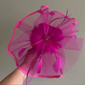 Pink derby fascinator
